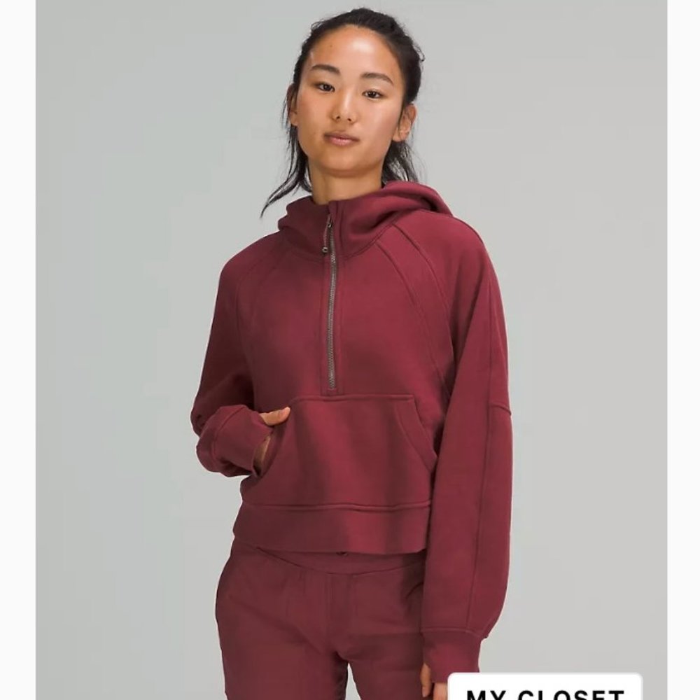 Lululemon Scuba Oversized Half-Zip Hoodie Mulled Wine NWT